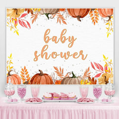 Toile de fond de douche de bébé citrouille jaune pour séance photo