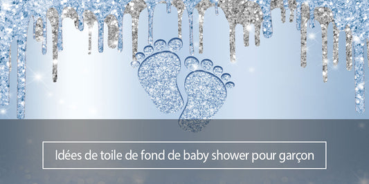 Idées de toile de fond de baby shower pour garçon