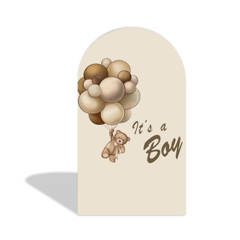 Toile de fond pour arche ours en peluche C'est un garçon pour fête anniversaire