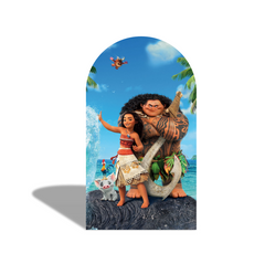Toile de fond pour arche Joyeux Anniversaire thème Vaiana