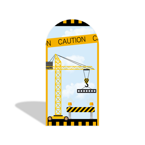 Toile de fond pour arche thème véhicules construction pour fête anniversaire Baby Shower