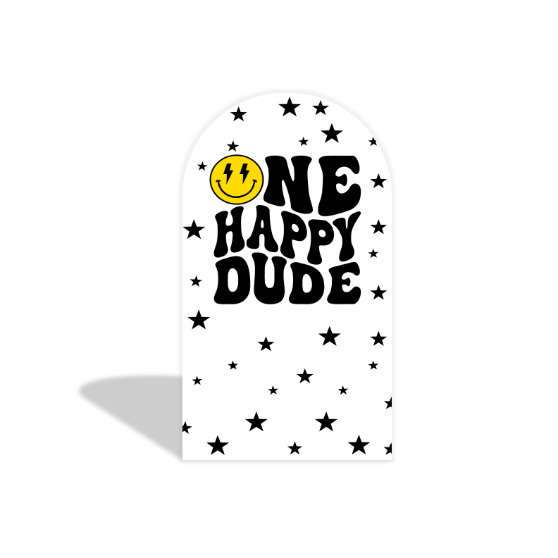 Toile de fond pour arche fête anniversaire One Happy Dude
