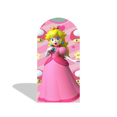 Toile de fond pour arche Joyeux Anniversaire Super Mario Princesse