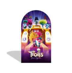 Toile de fond pour arche dessin animé thème Les Trolls pour fête anniversaire Baby Shower