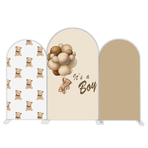 Toile de fond pour arche ours en peluche C'est un garçon pour fête anniversaire