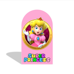 Toile de fond pour arche Joyeux Anniversaire Super Mario Princesse