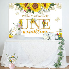 Petit Manquer Onderful Tournesol 1er Anniversaire Toile de fond