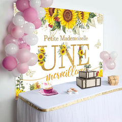 Petit Manquer Onderful Tournesol 1er Anniversaire Toile de fond