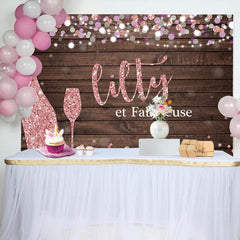 Cinquante et Fabuleux En bois Rose Boekh Anniversaire Toile de fond