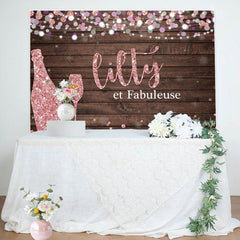 Cinquante et Fabuleux En bois Rose Boekh Anniversaire Toile de fond