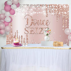 Rose Or Bokeh diamant Doux Seize Anniversaire Toile de fond