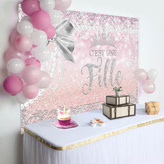 Rose Argent Arc Couronne Doré Bébé Douche Toile de fond