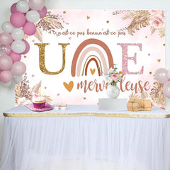 N'est-ce pas Elle Onderful Arc-en-ciel Thème Heureux Anniversaire Toile de fond