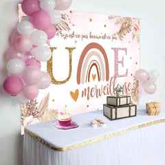 N'est-ce pas Elle Onderful Arc-en-ciel Thème Heureux Anniversaire Toile de fond