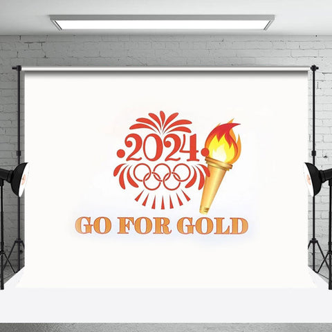 Aller Pour Or Torche sport olympique Paris 2024 Toile de fond