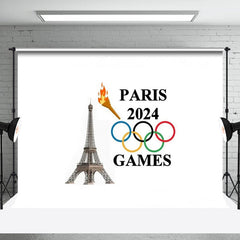 sport Torche La tour Paris 2024 olympique Jeux Toile de fond