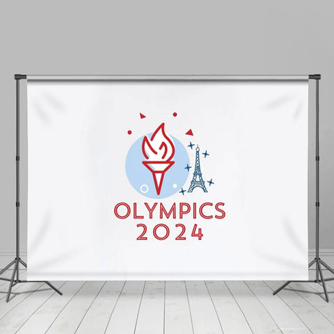 Torche Eiffel La tour sport olympique Paris 2024 Toile de fond