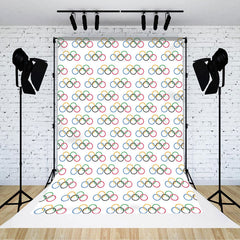 Simple Blanc sport Paris 2024 olympique Anneaux Toile de fond