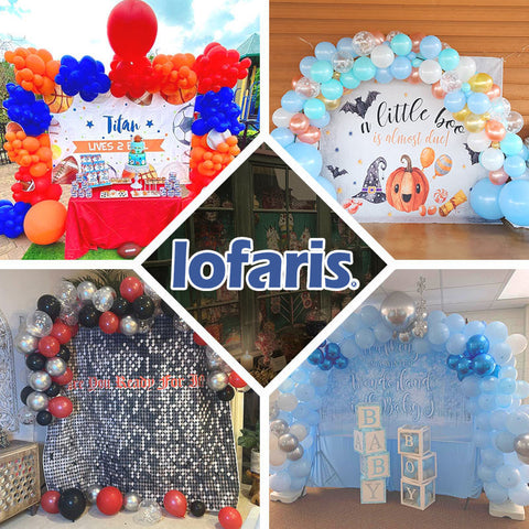 Argent Ballon et Talons Bleu Heureux Anniversaire Toile de fond