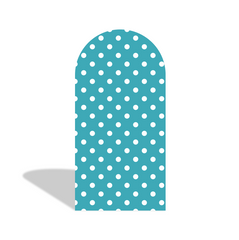 Toile de fond pour arche fête anniversaire Baby Shower rayure pois turquoise