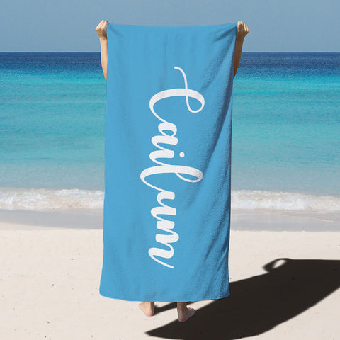 Personnalisé Alphabet Mignon Enfants Plage Serviette