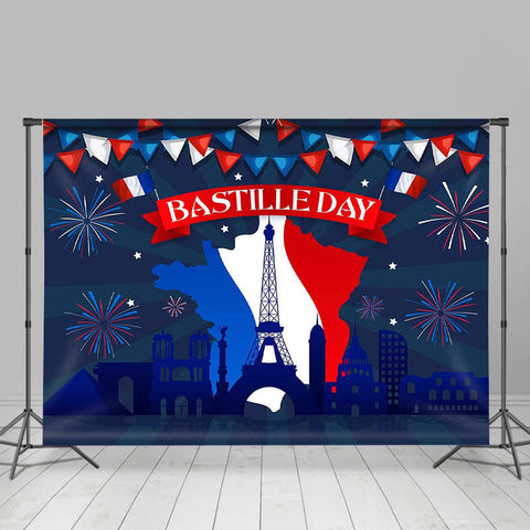 Joyeux confettis du 14 juillet en France Toile de fond