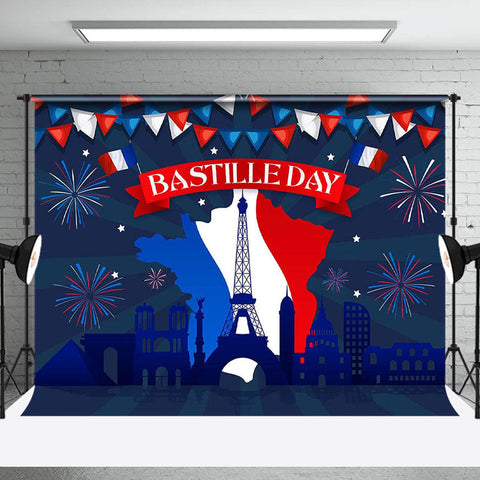 Joyeux confettis du 14 juillet en France Toile de fond