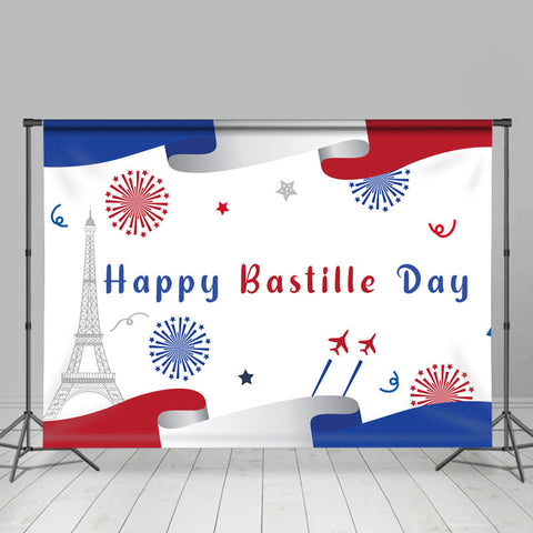 Joyeux Jour de la Bastille Fond de fête blanche