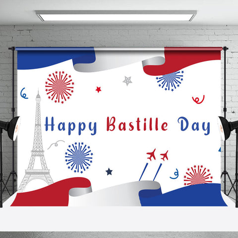 Joyeux Jour de la Bastille Fond de fête blanche