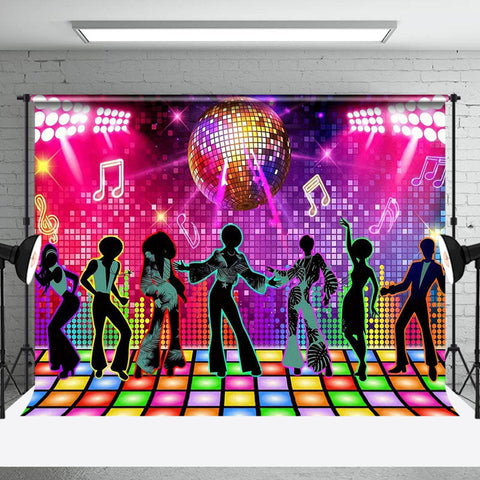 Toile de fond musique faire la fête disco danse miroir balle