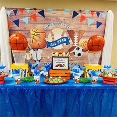 Toile de fond pour garçon baby shower de sport all star anniversaire