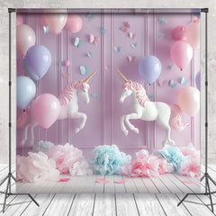 Cake Smash Fantaisie des ballons Licorne Violet Mur Toile de fond