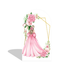 Toile de fond pour arche fond fête anniversaire fille princesse flore Doux 15e 16e 18e
