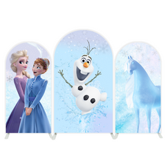 Toile de fond pour arche fête anniversaire La Reine des Neiges