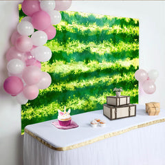 Lofaris Toile de fond de photographie motif pastèque vert et frais, arrière-plan estival pour studio photo ou événement