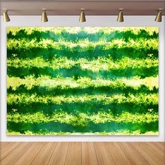 Lofaris Toile de fond de photographie motif pastèque vert et frais, arrière-plan estival pour studio photo ou événement