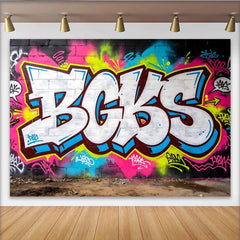 Lofaris Toile de fond de photographie graffiti coloré style street art, arrière-plan mural urbain pour studio photo et portraits