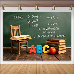 Lofaris Toile de fond de photographie thème école tableau noir et ABC, arrière-plan éducatif pour studio photo et apprentissage