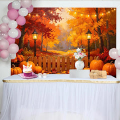 Lofaris Toile de fond d'automne vibrante avec citrouilles et feuilles d'érable, décor de saison pour studio photo et fête de la récolte