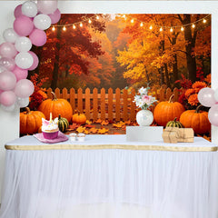 Lofaris Toile de fond d'automne avec citrouilles et feuilles colorées, magnifique arrière-plan pour photographie de récolte ou fête