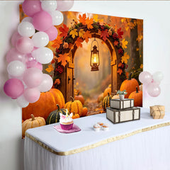 Lofaris Toile de fond d'automne rustique avec citrouilles et feuilles d'érable, magnifique arrière-plan pour la récolte et studio photo