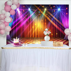 Lofaris Toile de fond de photographie pour soirée disco lumineuse et festive, magnifique arrière-plan de scène pour studio photo et événements