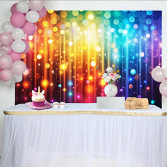 Lofaris Toile de fond de photographie bokeh coloré avec lumières scintillantes, décor abstrait et lumineux pour studio photo ou fête