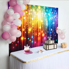 Lofaris Toile de fond de photographie bokeh coloré avec lumières scintillantes, décor abstrait et lumineux pour studio photo ou fête