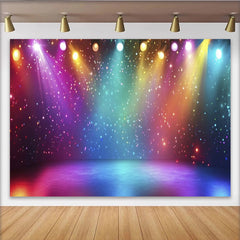 Lofaris Toile de fond de photographie lumières de scène et paillettes, magnifique décor de fête pour studio photo et événement