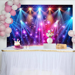 Lofaris Toile de fond de photographie lumières de scène colorées et étincelantes, magnifique arrière-plan de fête pour studio photo
