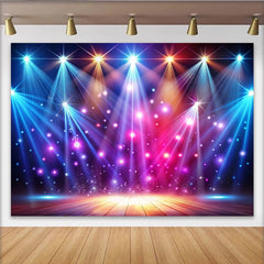 Lofaris Toile de fond de photographie lumières de scène colorées et étincelantes, magnifique arrière-plan de fête pour studio photo