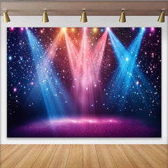 Lofaris Toile de fond scène lumineuse étincelante bleues roses et oranges, magnifique arrière-plan pour fête événement ou studio photo