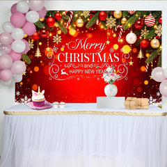 Lofaris Toile de fond rouge Noël et Nouvel An, décorations festives, magnifique arrière-plan scintillant pour studio et fête