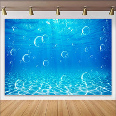 Lofaris Toile de fond de photographie sous-marine bleue avec bulles, magnifique arrière-plan aquatique pour studio photo